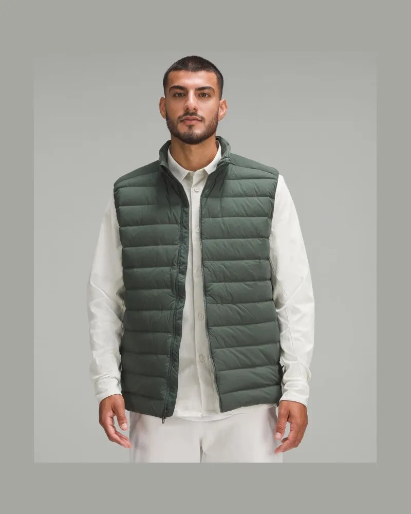 LULULEMON Navigation Daunenweste mit Füllkraft 700 für Männer – Größe in Smoked Spruce Smoked