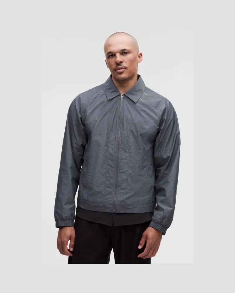 LULULEMON Jacke mit Kragen aus Baumwollgemisch für Männer – Größe in True Navy/Starch Blue True