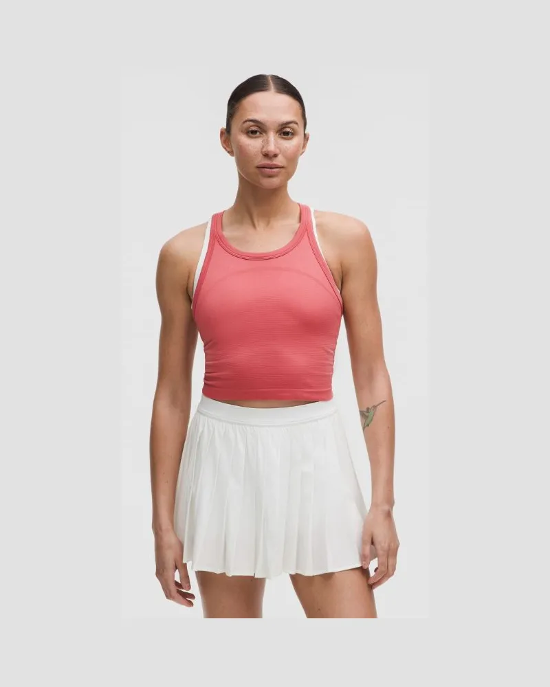 LULULEMON Swiftly Tech Crop-Tanktop mit Racerback 0 für Frauen – Größe in Desert Red Desert