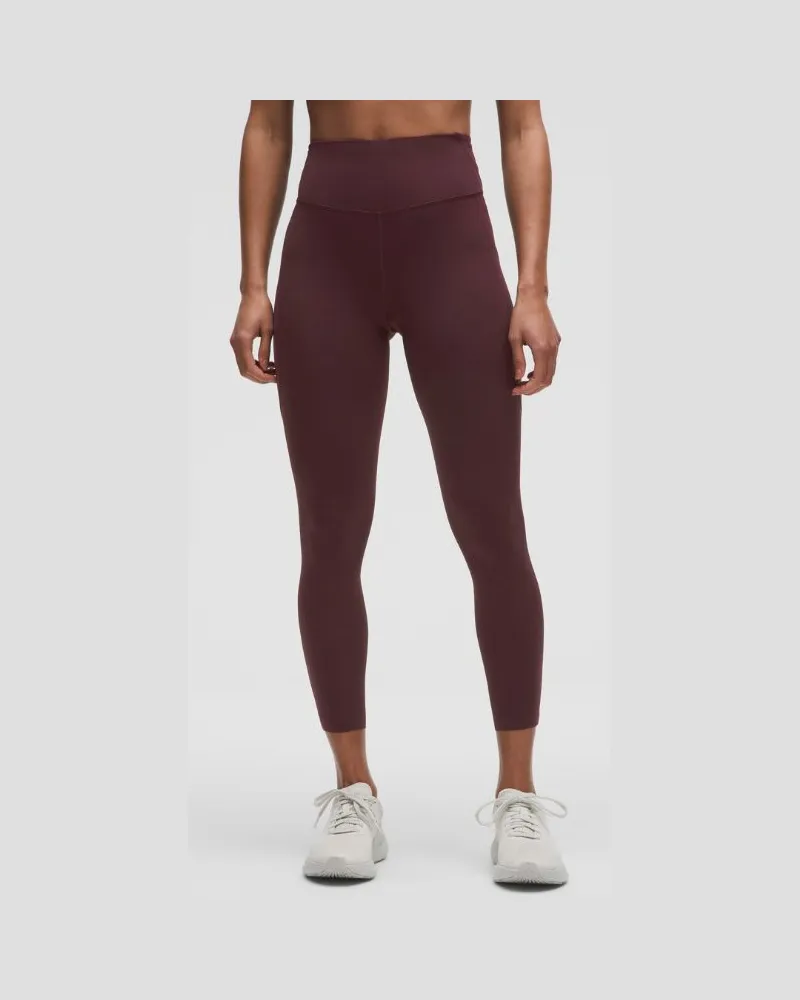 LULULEMON Fast and Free Leggings mit hohem Bund 5 Taschen für Frauen – 64 cm – Größe in Goodnight Plum Goodnight