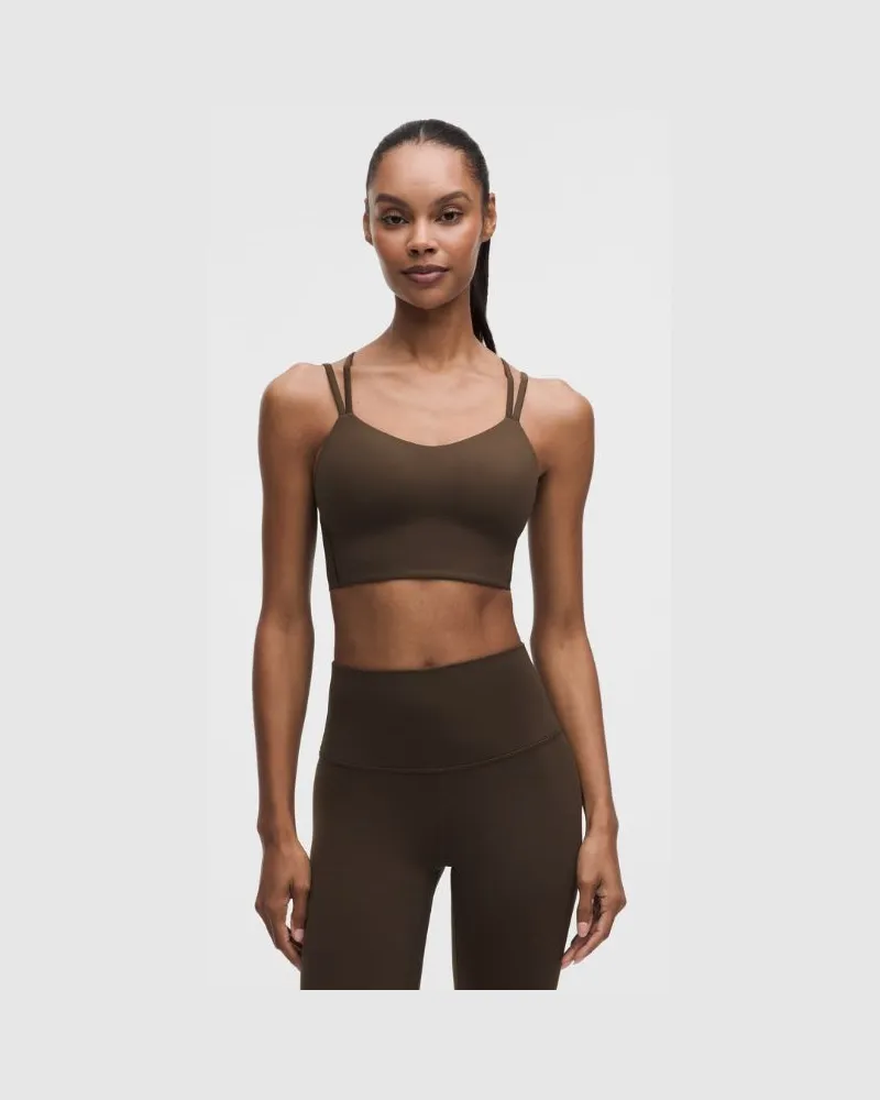 LULULEMON Like a Cloud Longline-BH Leichter Halt B/C Cups für Frauen – Größe in Walnut Crunch Walnut