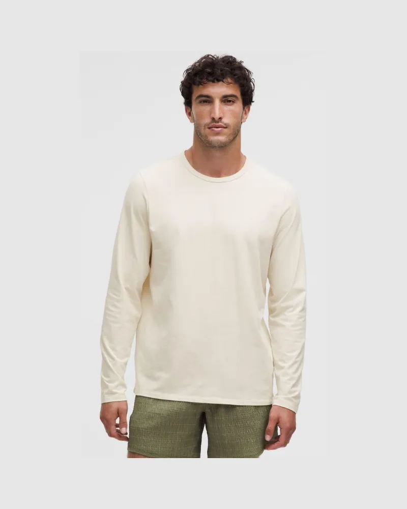 LULULEMON Langarmshirt aus Bio- im Classic Fit für Männer – Größe in Light Ivory Light