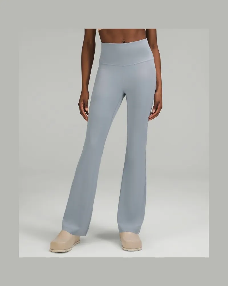LULULEMON Groove Hose mit superhohem Bund und ausgestelltem Bein aus Nulu für Frauen – Größe in Chambray Chambray