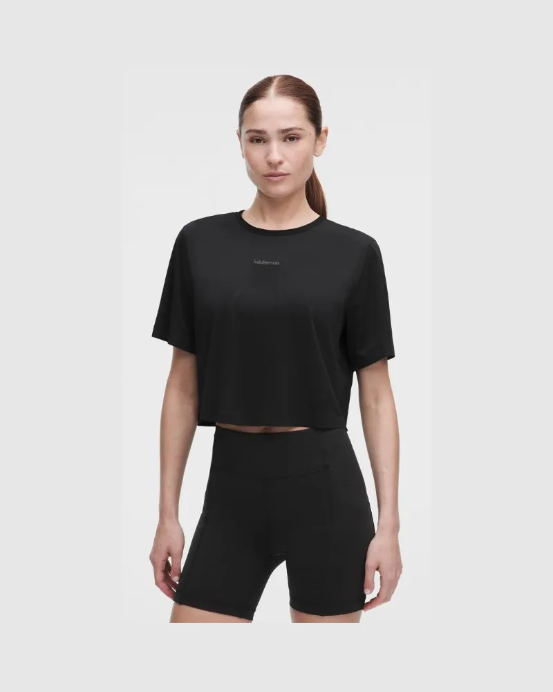 LULULEMON Leichtes Lauf-Kurzarmshirt im Relaxed Fit für Frauen – Größe in Schwarz Schwarz