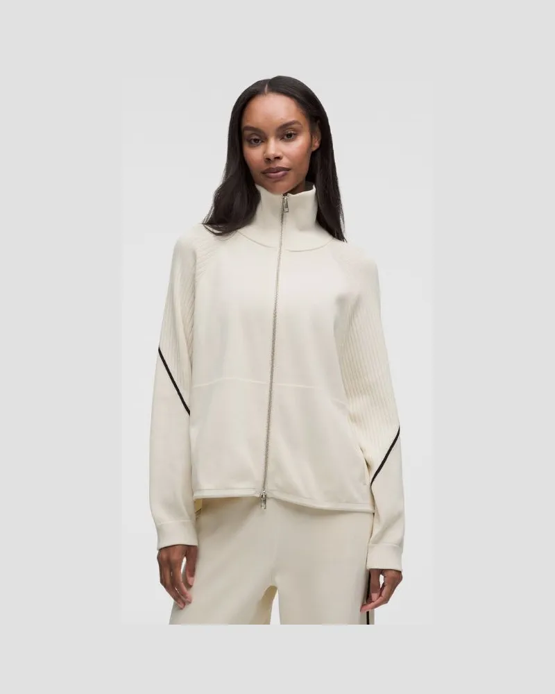 LULULEMON Weiche Strickjacke für Frauen – Größe in Light Ivory/Schwarz Light