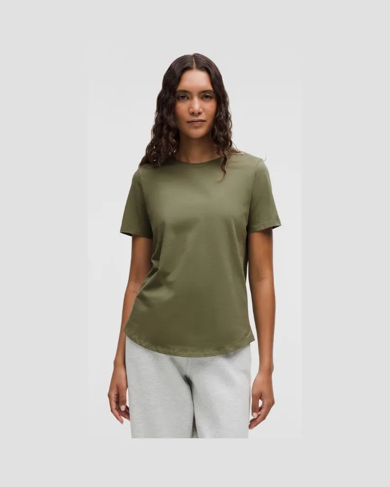 LULULEMON Love T-Shirt mit Rundhalsausschnitt für Frauen – Größe in Bay Leaf Bay