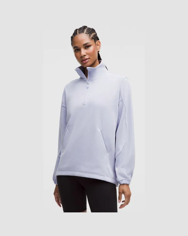 LULULEMON Top aus Softstreme mit halblangem Reißverschluss Lang für Frauen – Größe in Serene Blue Serene