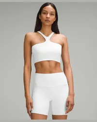 LULULEMON Bend This BH mit V-Ausschnitt und Racerback Leichter Halt A–C-Cups White