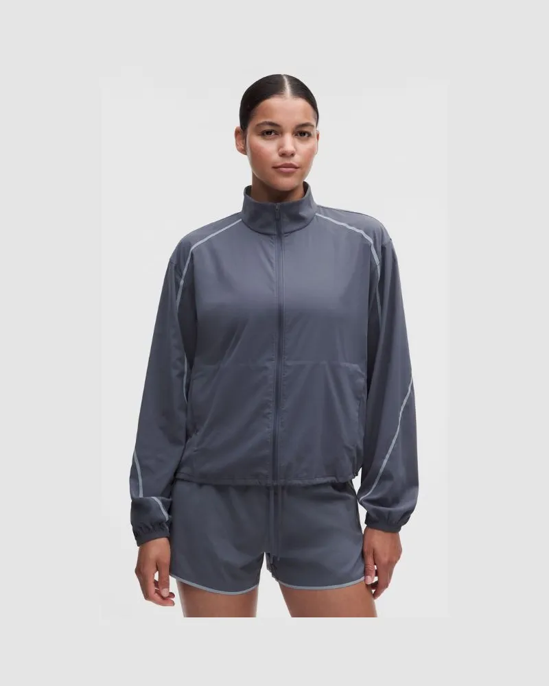 LULULEMON Zweifarbige Trainingsjacke für Frauen – Größe in Dusty Diamond/Luminous Aqua Dusty