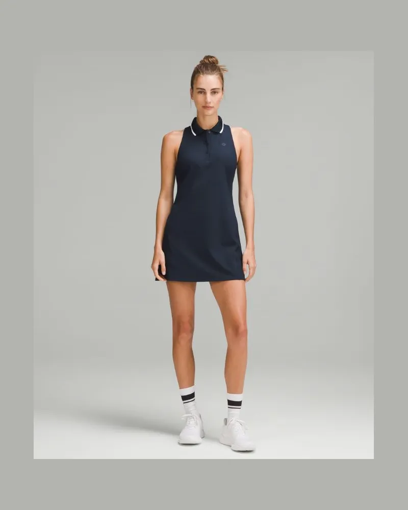 LULULEMON Leichtes, ärmelloses Tenniskleid mit Polokragen True