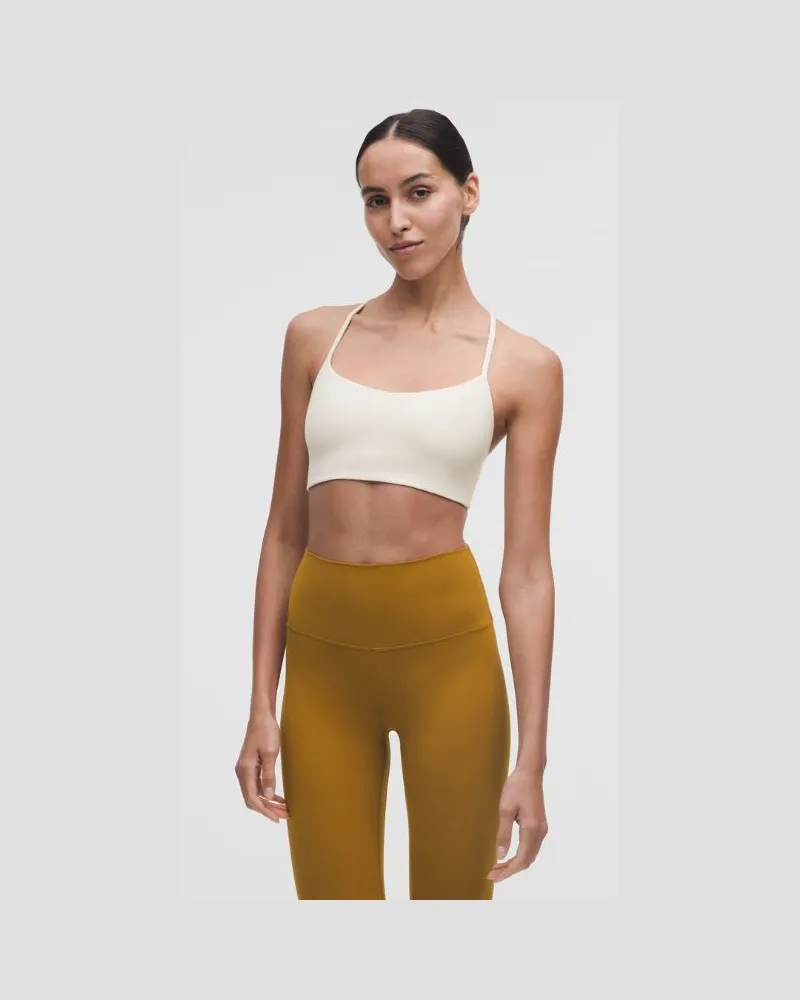 LULULEMON Flow Y BH Leichter Halt für A/B-Cups Evolve für Frauen – Größe in Light Ivory Light