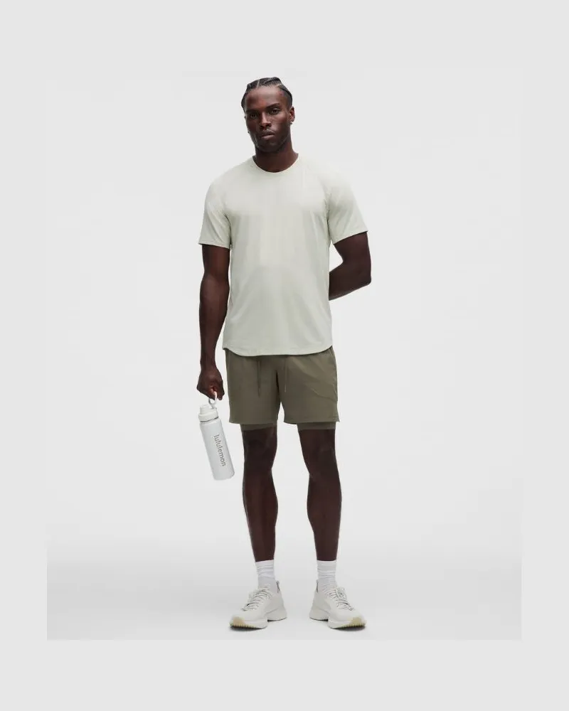 LULULEMON License to Train Shorts mit Liner für Männer – 18 cm – Größe in Army Green Army