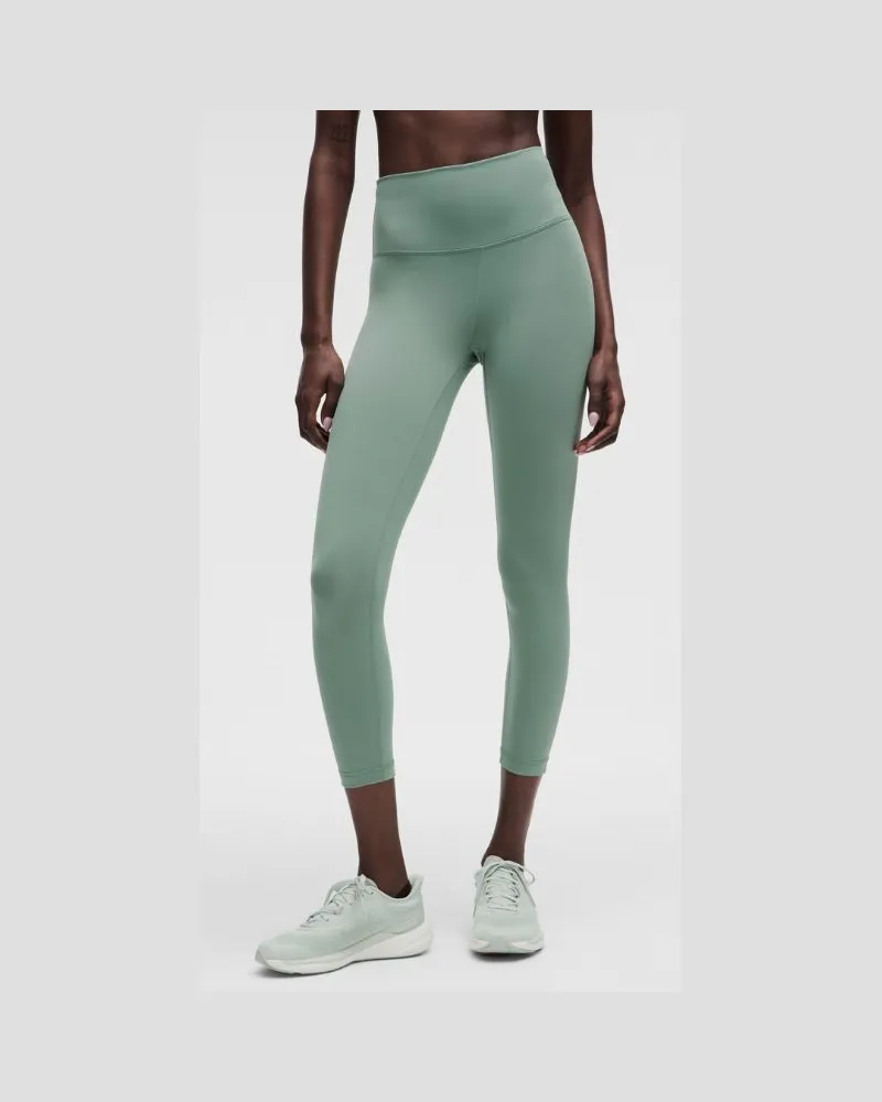 LULULEMON Wunder Train Crop Leggings mit hohem Bund für Frauen – 58 cm – Größe in Crater Blue Crater