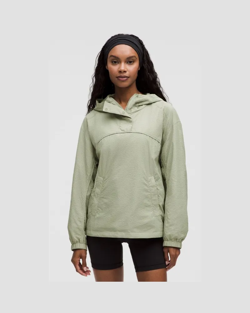 LULULEMON Pack Lite Anorak Jacke für Frauen – Größe in Fog Green Fog