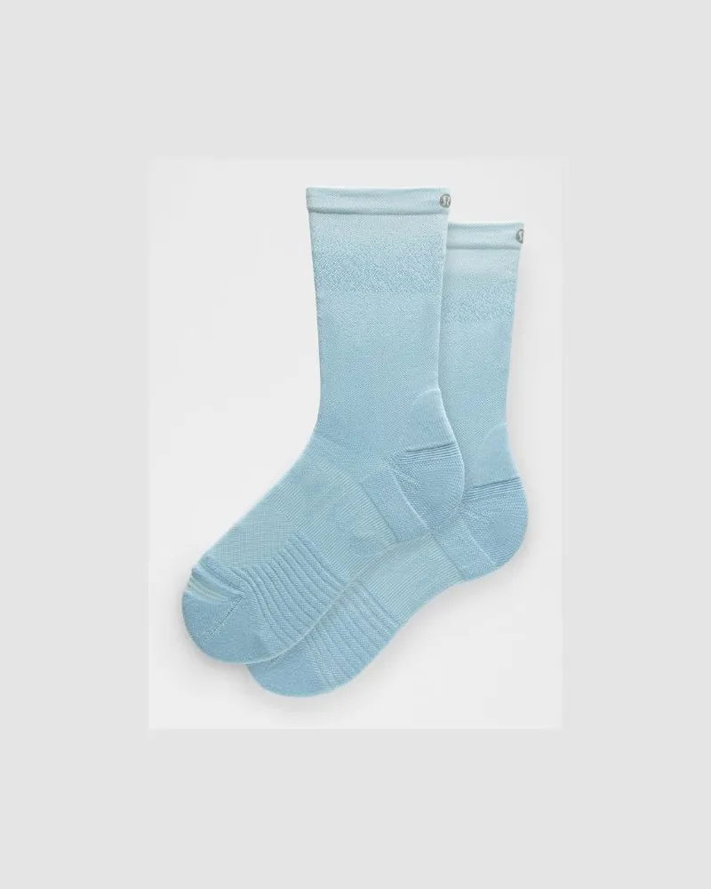 LULULEMON Unisex Power Stride Crew Socks Ombre – Größe in Foam Cloud/Dreamy Blue Foam