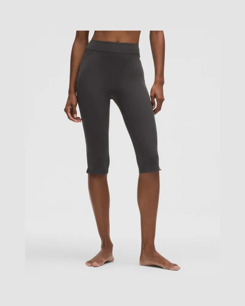 LULULEMON Groove Crop Leggings mit hohem Bund und Schlitzen am Saum für Frauen – 38 cm – Größe in Graphite Grey Graphite