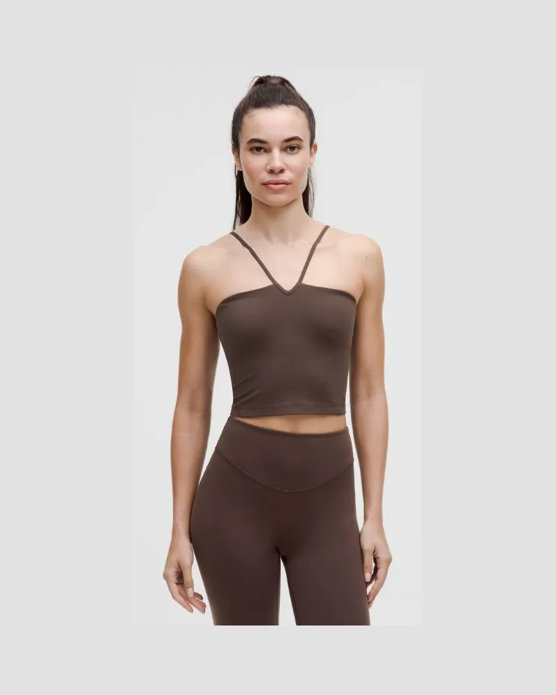 LULULEMON Align Träger-Tanktop mit tiefem V-Ausschnitt Leichter Halt A/B-Cups für Frauen – Größe in Espresso Espresso