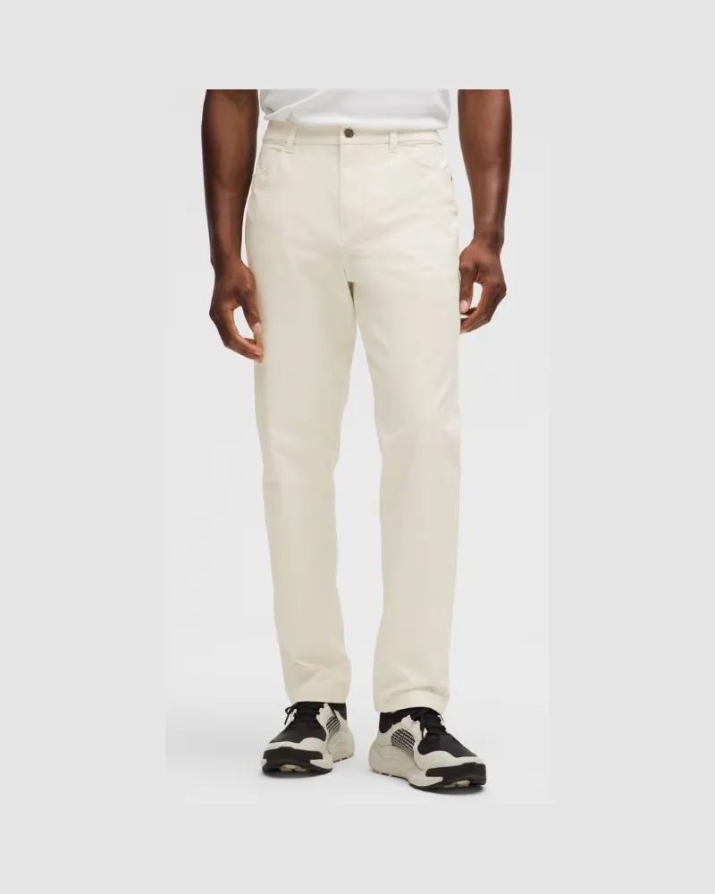 LULULEMON ABC 5-Pocket-Hose im Classic Fit, Länge: Stretch- VersaTwill für Männer – 81 cm – Größe in Light Ivory Light