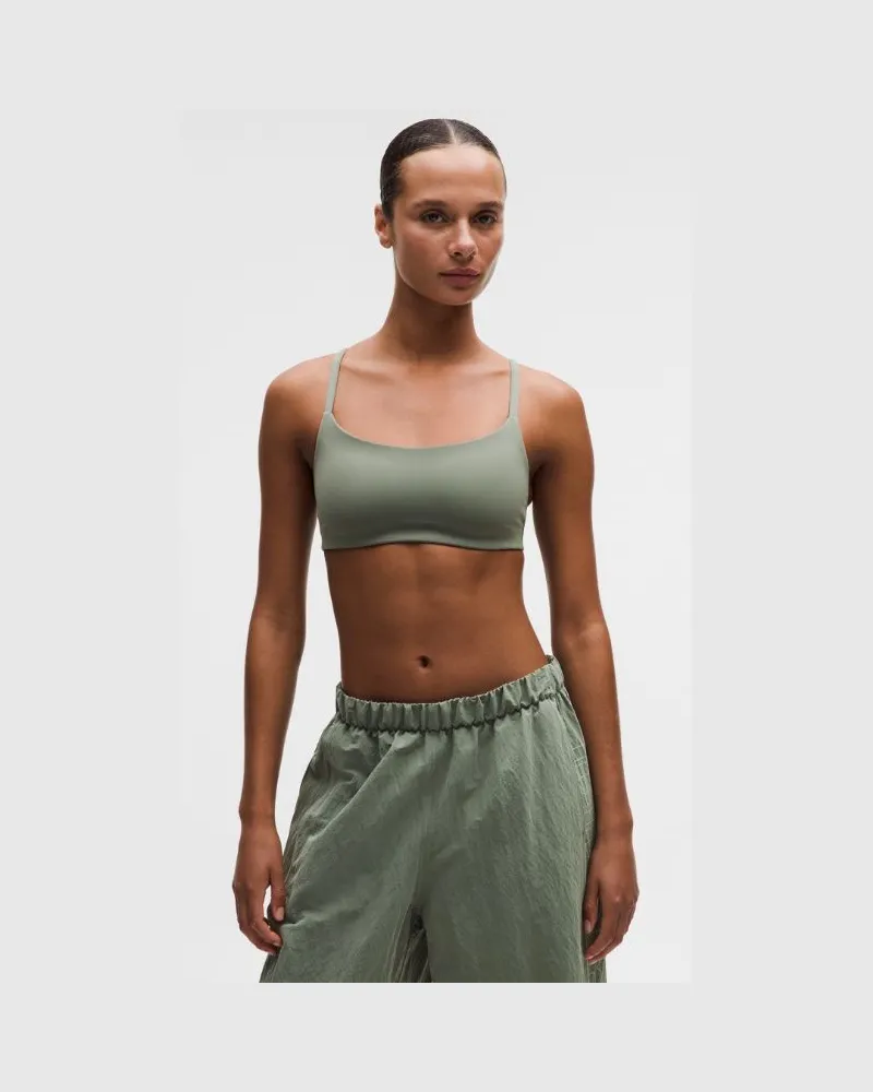 LULULEMON Wunder Train BH mit Racerback-Trägern Leichter Halt A/B-Cups für Frauen – Größe in Willow Leaf Willow