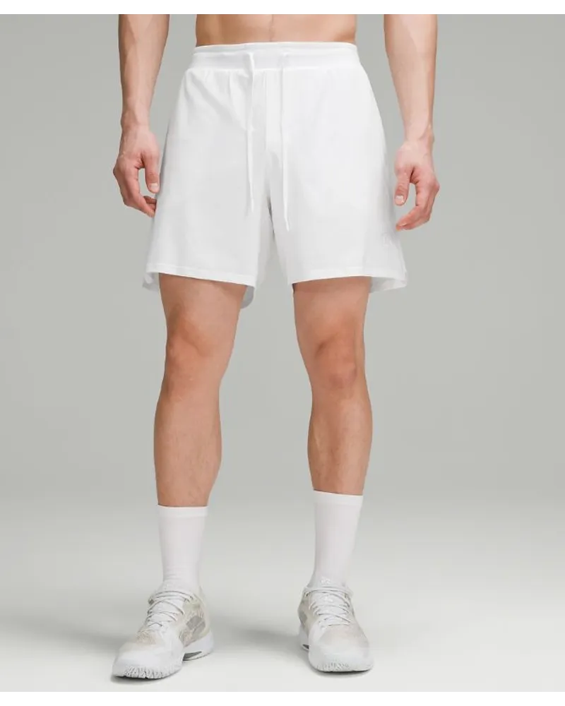 LULULEMON Tennis-Shorts mit Ventilationsschlitz Classic Fit White