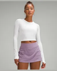 LULULEMON Swiftly Tech Cropped-Langarmshirt White