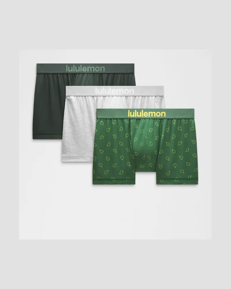 LULULEMON Always In Motion Boxershorts 3er-Pack für Männer – 8 cm – Größe Lemon