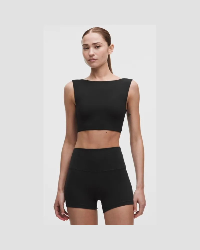 LULULEMON Bend This BH mit U-Ausschnitt und U-Boot-Ausschnitt Leichter Halt A–C-Cups für Frauen – Größe in Black Black