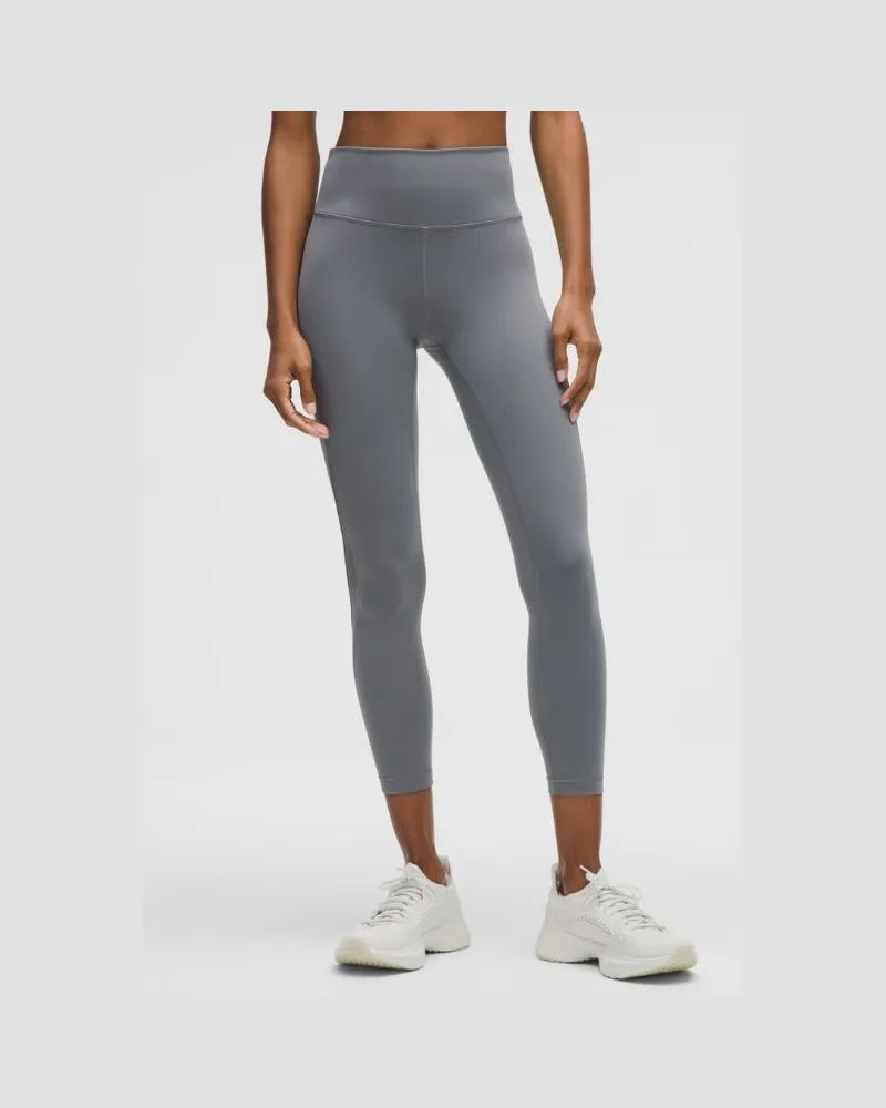 LULULEMON Wunder Train Leggings mit -Einsatz und hohem Bund für Frauen – 64 cm – Größe in Solar Grey Solar