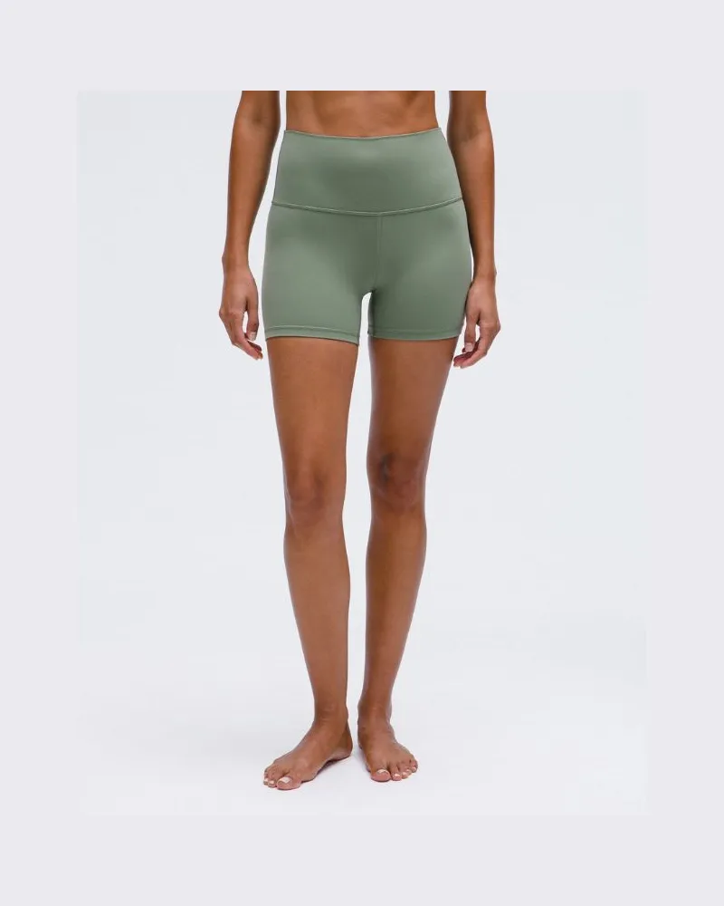 LULULEMON Align Shorts mit hohem Bund für Frauen – 10 cm – Größe in Grey Eucalyptus Grey