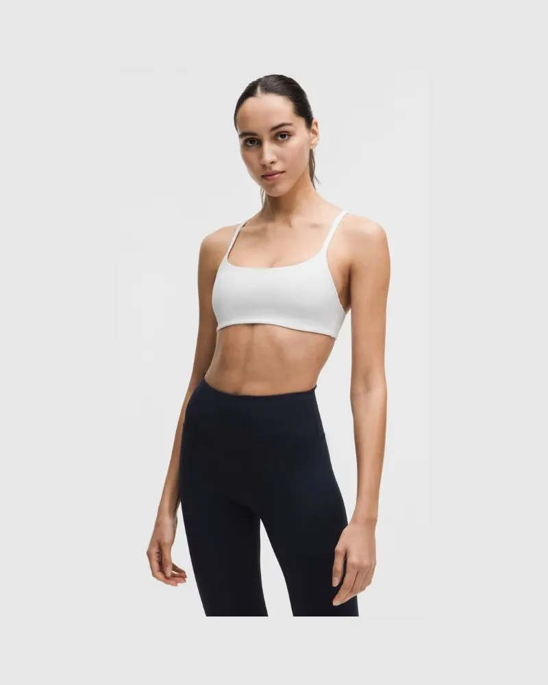 LULULEMON Wunder Train BH mit Racerback-Trägern Leichter Halt A/B-Cups für Frauen – Größe in White White