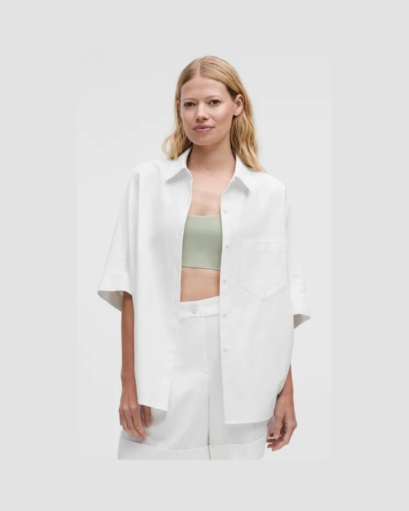 LULULEMON Hemd aus LuluLinen im Relaxed Fit für Frauen – Größe in White White