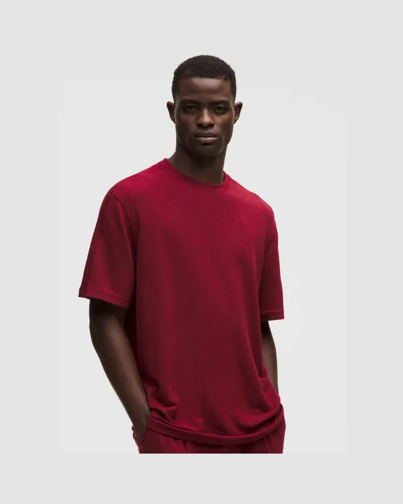 LULULEMON BeCalm Kurzarmshirt im Relaxed Fit für Männer – Größe in Heathered Rockwood Heathered