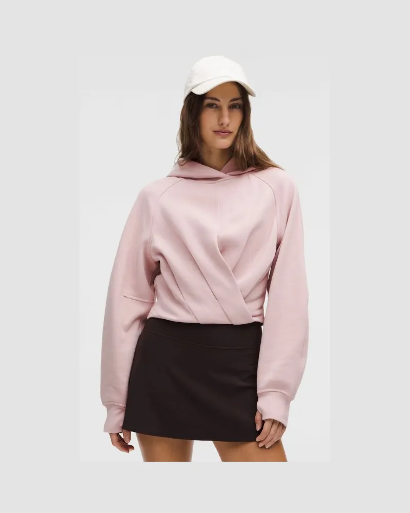 LULULEMON Scuba Crop-Pullover mit Wickeldesign für Frauen – Größe in Mink Berry Mink