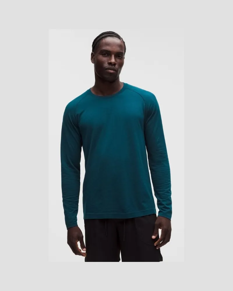 LULULEMON Metal Vent Tech Langarmshirt e Passform für Männer – Größe in Remixed Marine Remixed
