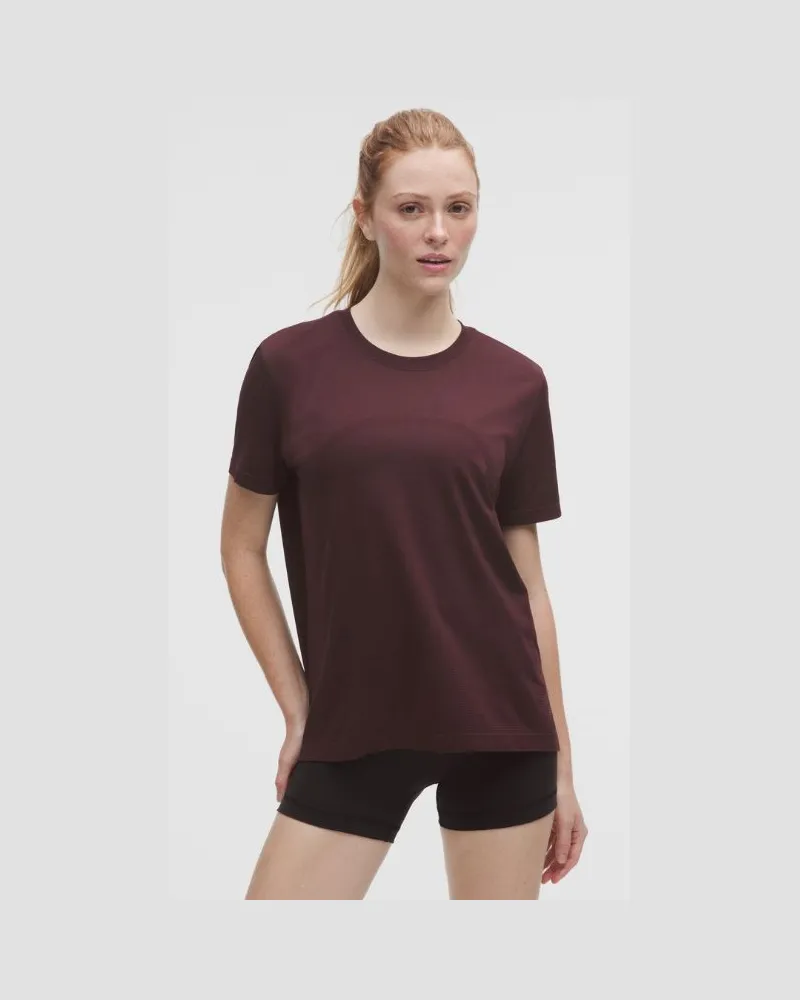 LULULEMON Swiftly Relaxed Kurzarmshirt e Passform für Frauen – Größe in Goodnight Plum Goodnight