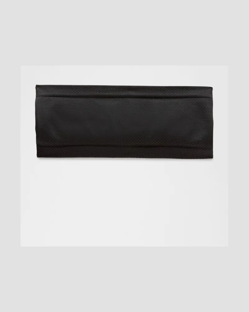 LULULEMON Metal Vent Tech Nahtloses, breites Stirnband in Schwarz Schwarz