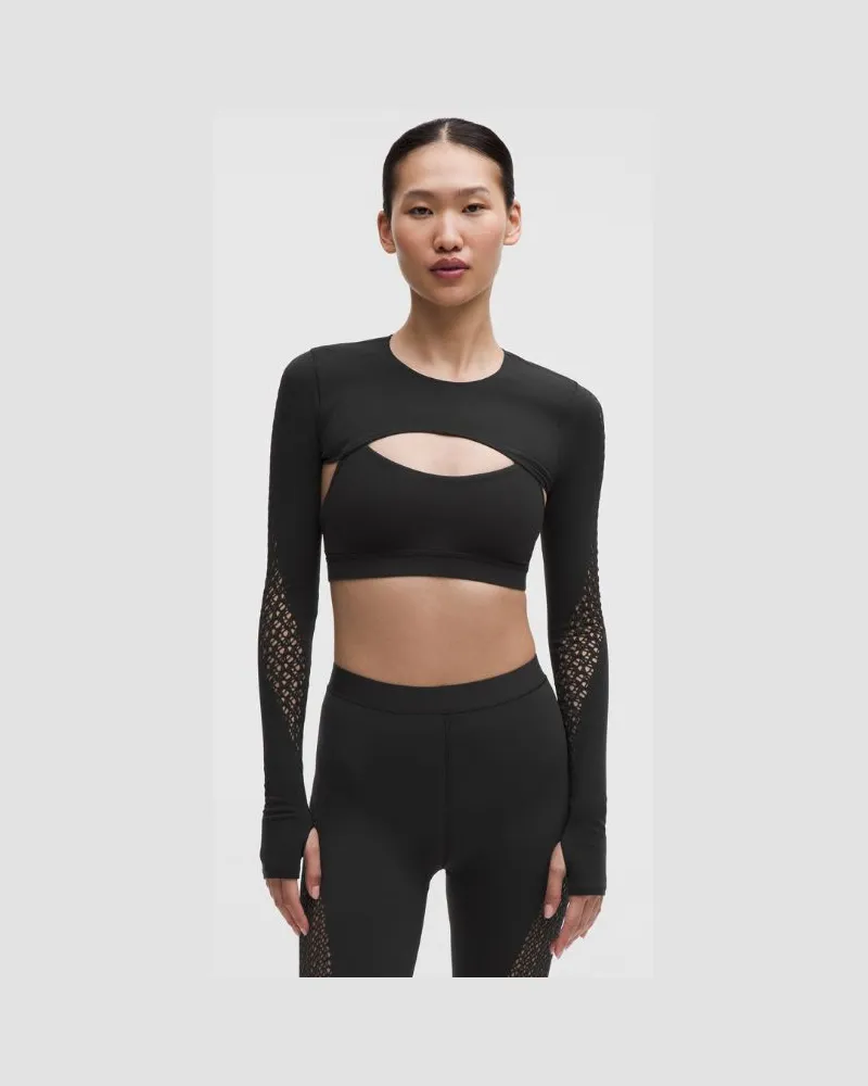 LULULEMON RevealKnit Interlace Long-Sleeve Shrug für Frauen – Größe in Black Black
