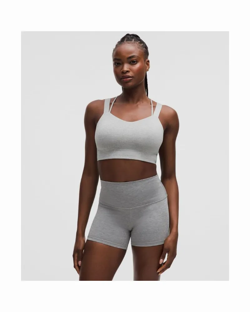 LULULEMON Like a Cloud Longline-BH Leichter Halt D/DD-Cups für Frauen – Größe in Heathered Core Medium Grey Heathered