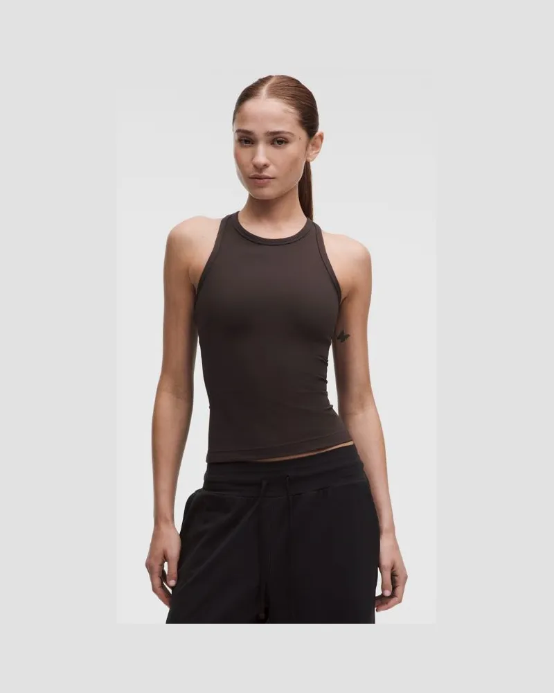 LULULEMON Align Racerback-Tanktop in Taillenlänge für Frauen – Größe in Mahogany Muse Mahogany