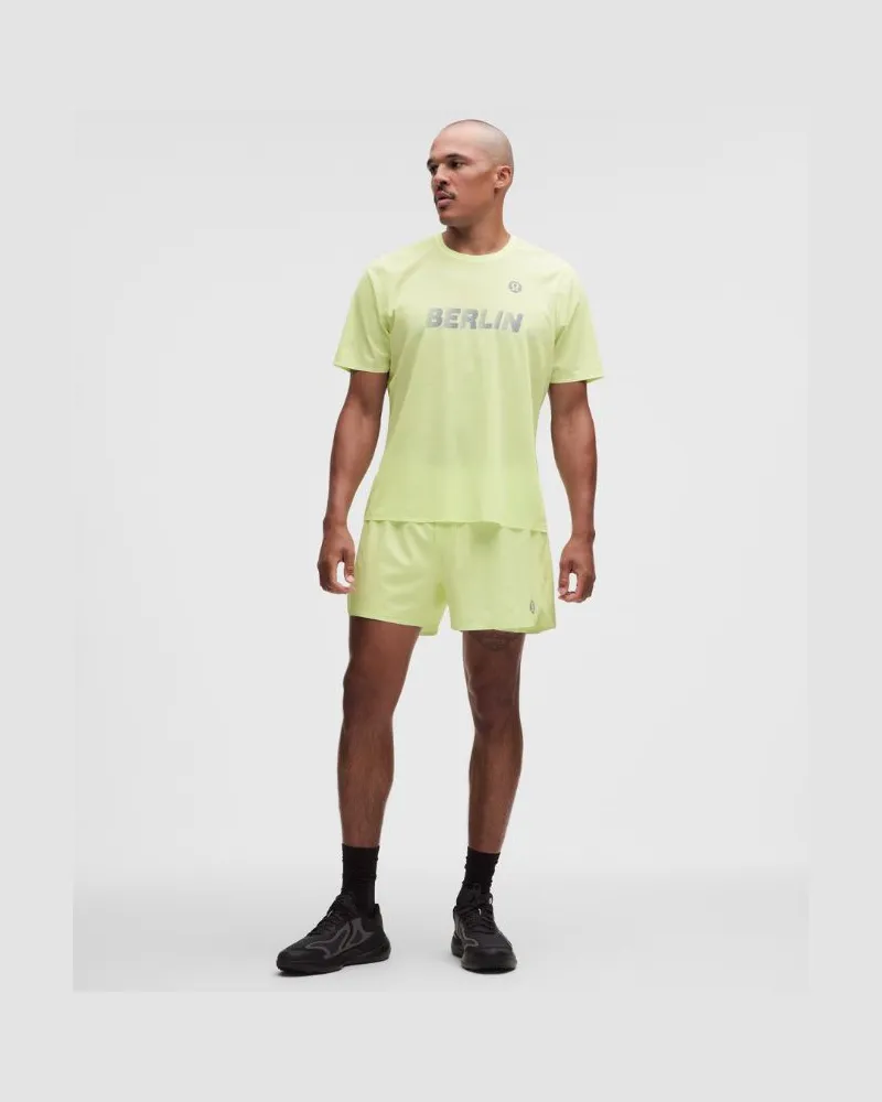 LULULEMON Fast and Free Lined Running Short 5" Design Berlin '26 für Männer – Größe in Elixir Elixir