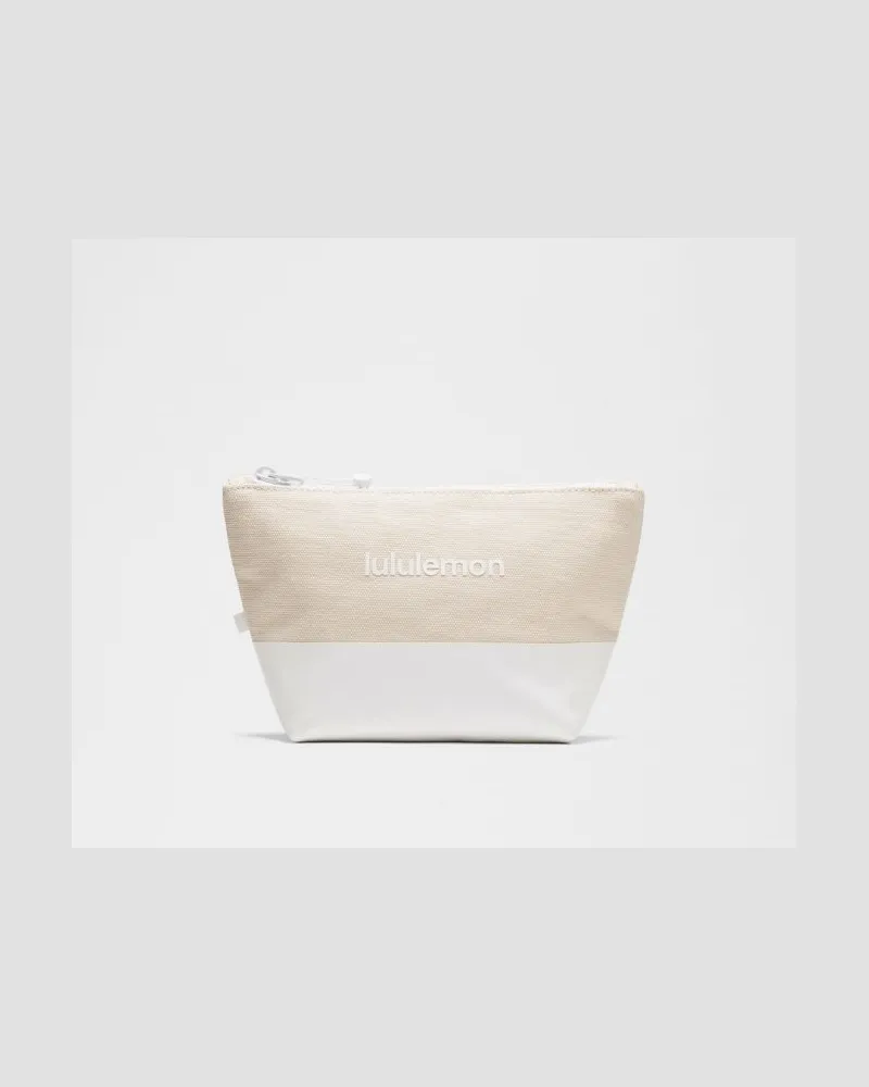 LULULEMON Canvas-Mini-Beutel Logo in Natural/White Natural