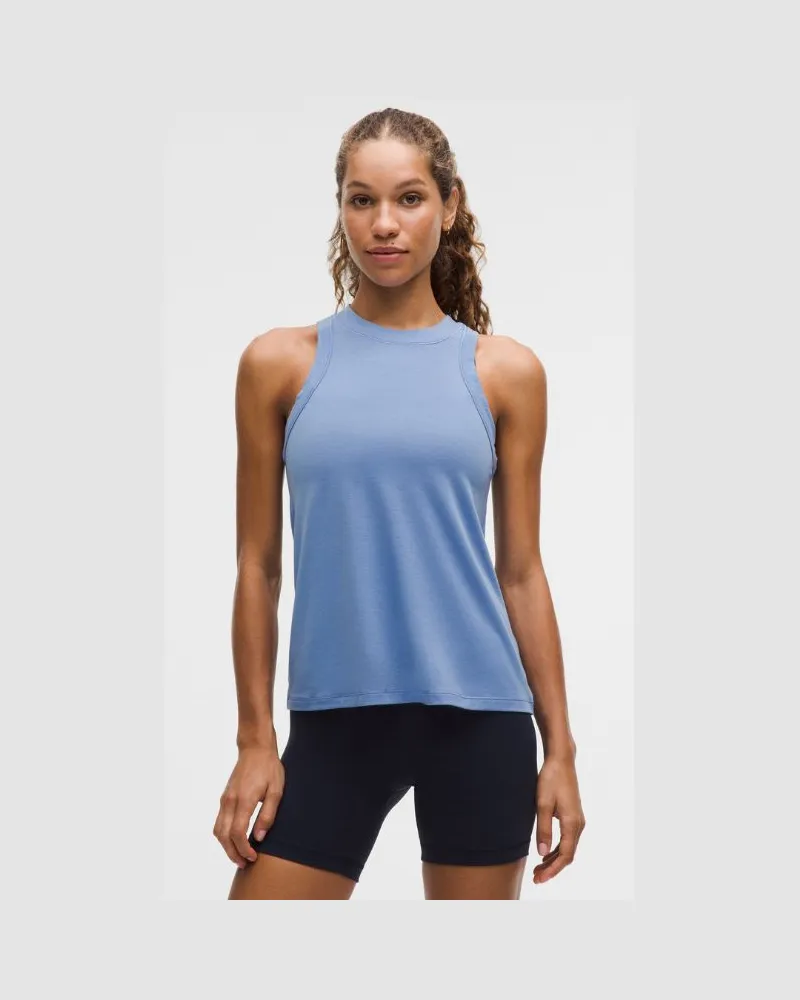 LULULEMON Trainings-Tanktop aus Jersey für Frauen – Größe in Prep Blue Prep
