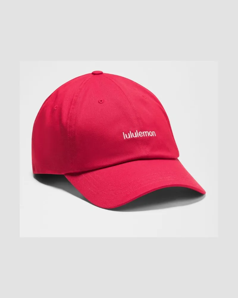 LULULEMON Klassische Baseballkappe Logo – Größe in Oxford Red/Light Ivory Oxford