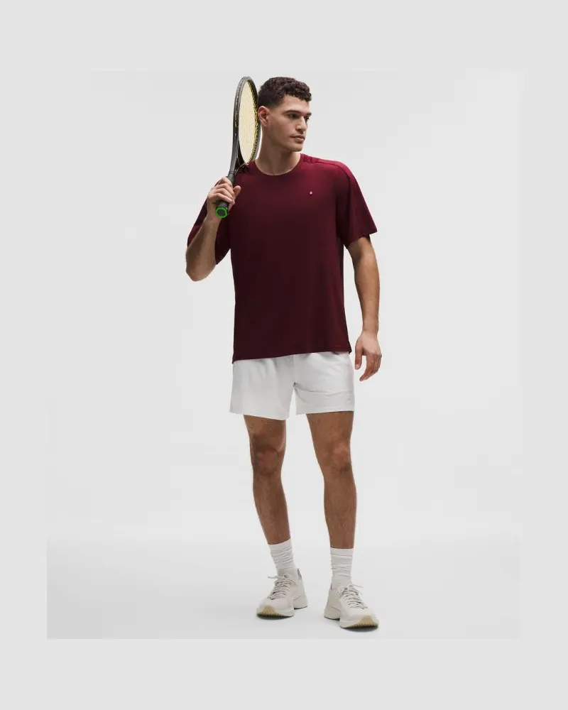 LULULEMON Gestreifte Tennis-Shorts aus für Männer – 13 cm – Größe in White White