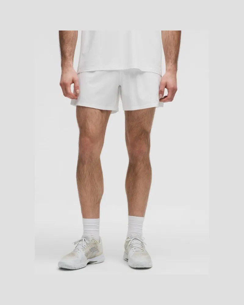 LULULEMON Gestreifte Tennis-Shorts aus für Männer – 13 cm – Größe in White White
