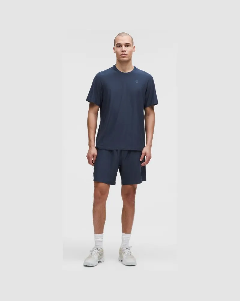 LULULEMON Gestreifte Tennis-Shorts aus für Männer – 18 cm – Größe in Club Blue Club