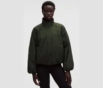Wasserbeständige, mit Fleece gefütterte Jacke für Frauen – Größe in Deep Forest