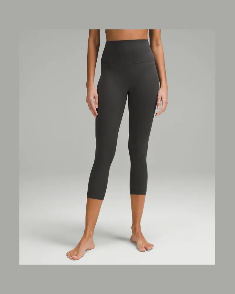 LULULEMON Align Crop Leggings mit hohem Bund für Frauen – 53,3 cm – Größe in Graphite Grey Graphite