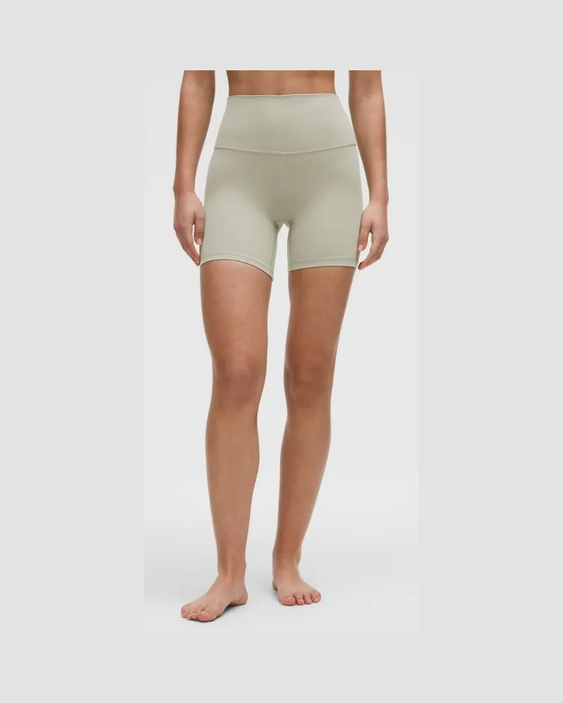 LULULEMON Align Shorts mit hohem Bund für Frauen – 15 cm – Größe in Fog Green Fog