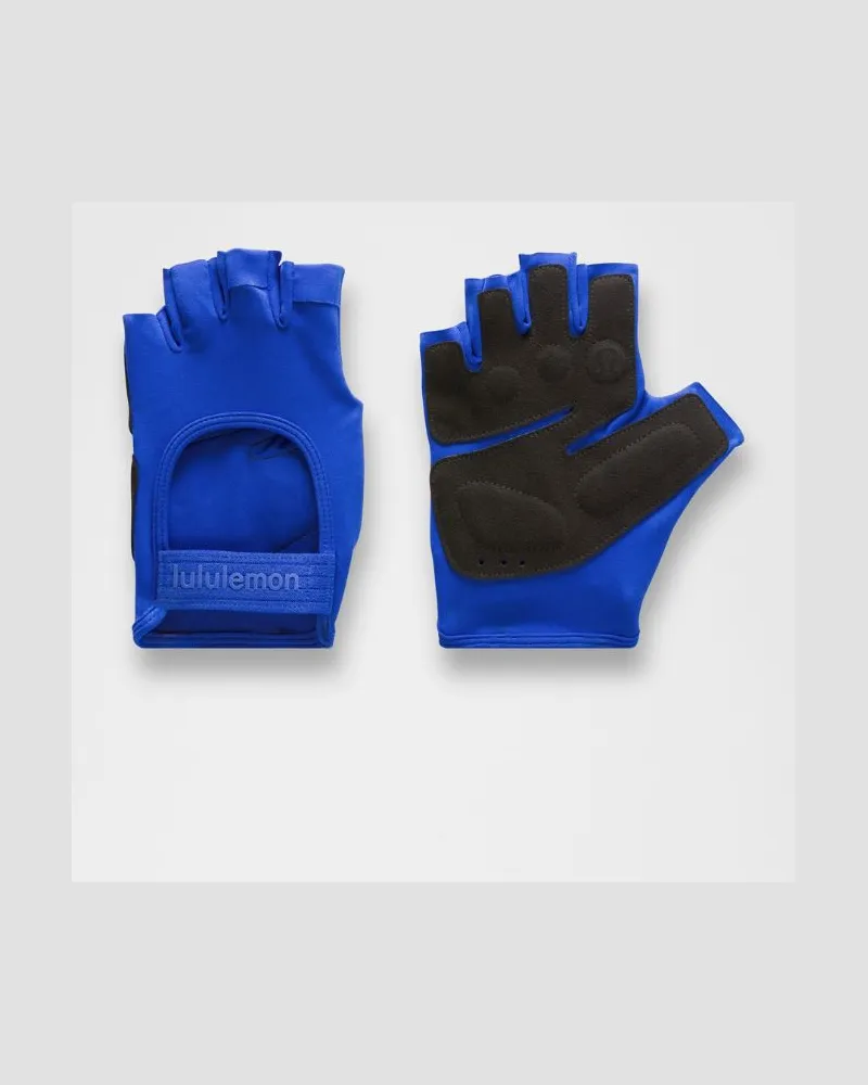 LULULEMON Wunder Train Gepolsterte Handschuhe Unisex – Größe in Beach Ball Blue/Black Beach